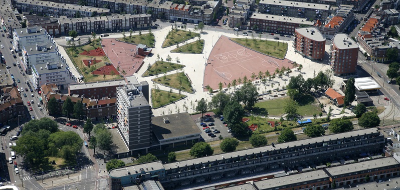 Luchtfoto Wijkpark Transvaal, 2006. Foto: Dienst Stadsontwikkeling (Willem Vermeij)