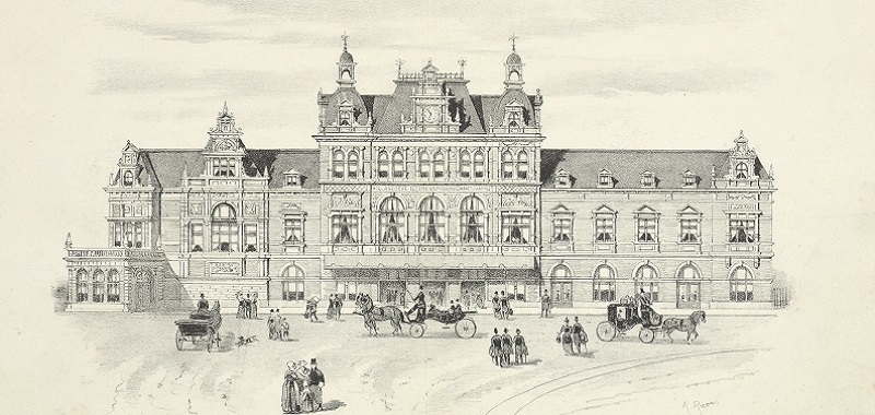Station Hollands Spoor, 1893. Lithografie: Roelof Raar