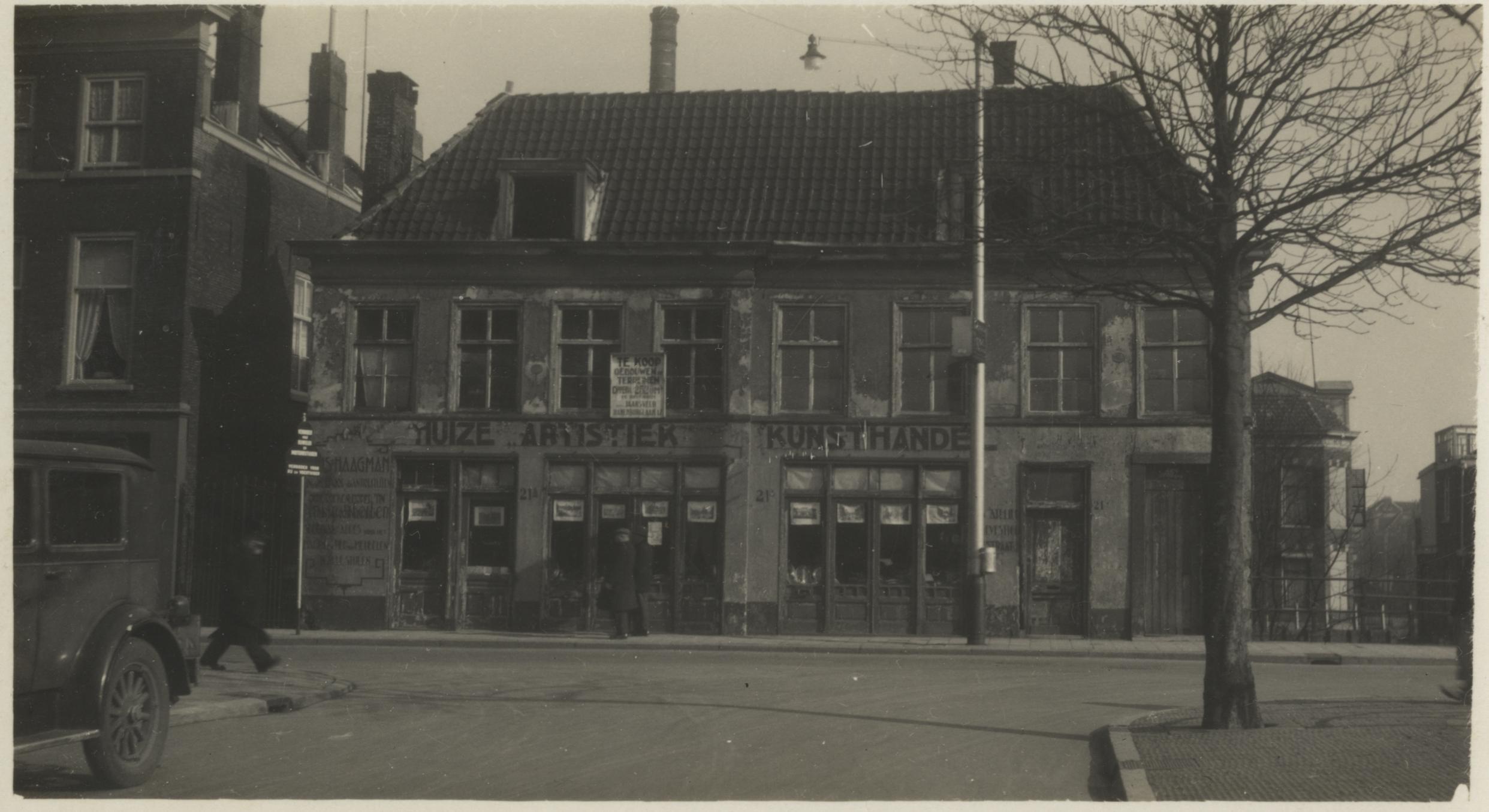 Zeestraat 21, kunsthandel Huize Artistiek, 1933, maker onbekend