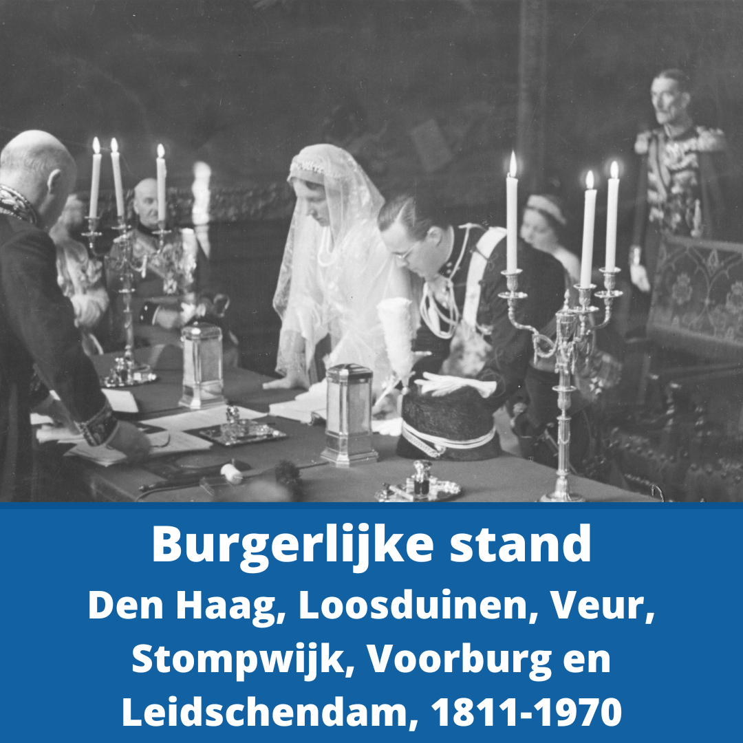 0335 index Burgerlijke Stand Den Haag, Loosduinen, Veur, Stompwijk, Voorburg en Leidschendam 1811-1970