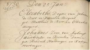doopinschrijving Johannes Aardboden